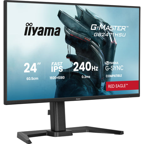 Monitor do gier Iiyama G-Master Red Eagle GB2471HSU-B1 23.8 (czarny, 2x HDMI, Display Port, USB-A, USB-C, 240 Hz)