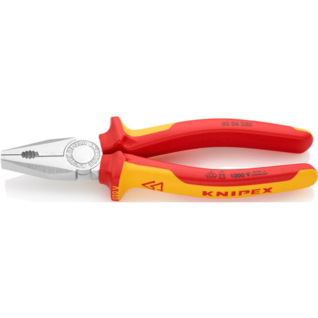 Szczypce uniwersalne Knipex 03 06 200 Szczypce uniwersalne vde (czerwony żółty, 200 mm)