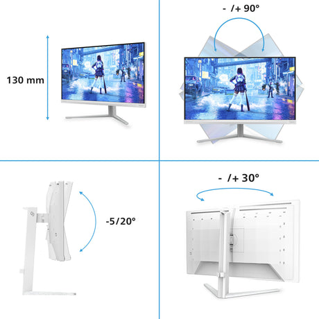 Philips evnia 27m2n5201p 27 gaming monitor (wit, 1x displayport, 2x hdmi, 260 hz (oc))