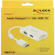 Delock adapter displayport > vga hdmi dvi (biały, 0,16 m)
