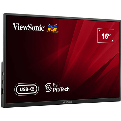 Lekki przenośny monitor Viewsonic VA1650 16 (czarny, 1x HDMI, USB-C)
