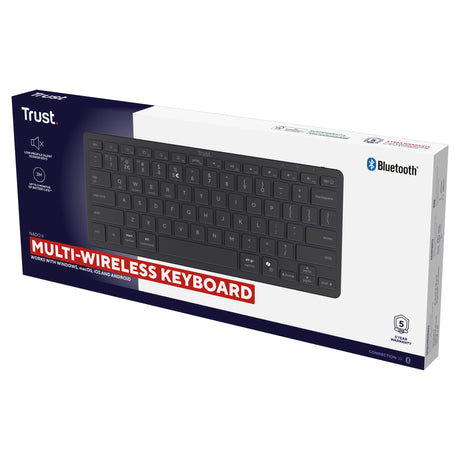 Zaufaj klawiaturze bluetooth nado ii (czarna, układ amerykański (qwerty), przełączniki nożycowe, 80% (tkl), bluetooth)
