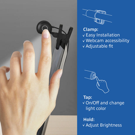 Act Connectivity Przyciemniana listwa świetlna LED do laptopa Listwa LED (czarna, zasilana przez USB, 3000–6500 K)