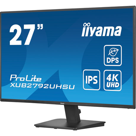 Monitor Iiyama prolite xu2792uhsu-b6 27 4k UHD (czarny, hdmi, display port, 3x usb-a, usb-b, usb-c)