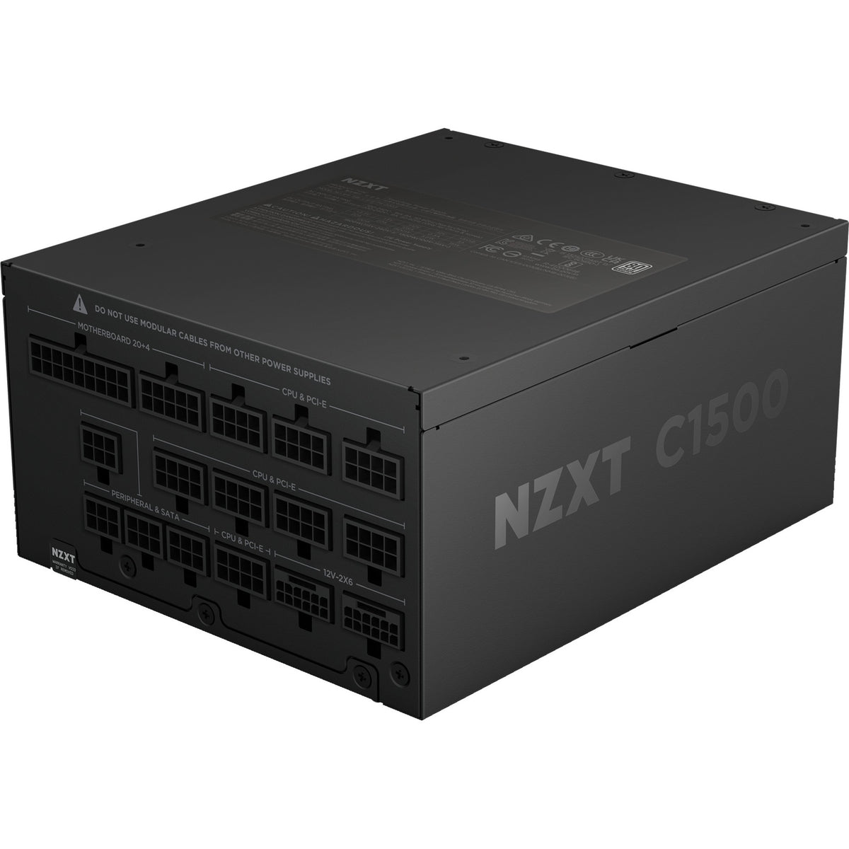 Nzxt c1500 platynowy modułowy zasilacz 1500 W (czarny, 2x 12v-2x6, 6x pcie)