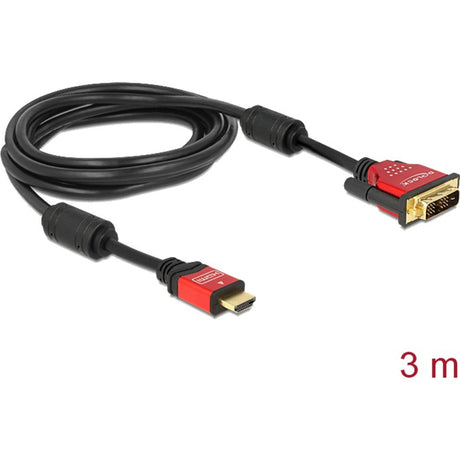 Delock adapter High Speed HDMI - HDMI a męski > DVI męski adapter (czarny, 3 metry)