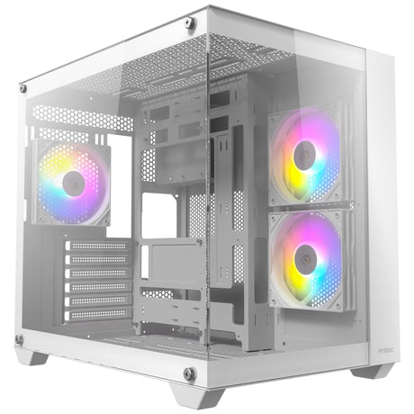 Obudowa midi tower Antec cx800 argb (biała | 2x usb-a | szkło hartowane)