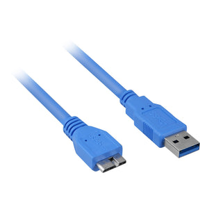 Kabel Sharkoon USB-A 3.0 na micro USB-B 3.0 (niebieski, 2 metry)
