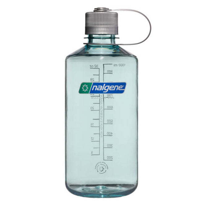 Butelka na wodę Nalgene z wąskimi ustami, 1-litrowa butelka do picia (jasnoniebieska)