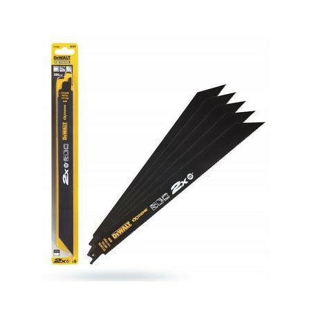 Brzeszczoty do pił szablastych Dewalt dt2409l-qz do metalu - 305 mm - 14 18 tpi - bimetal - 2x long life - kpl. 5 szt.