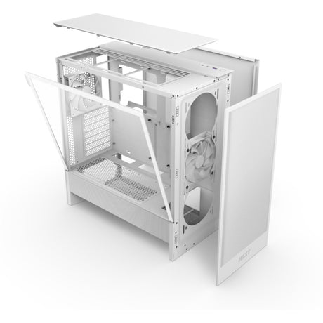 Obudowa midi tower Nzxt h5 flow v2 (biała | 1x USB-A | 1x USB-C | szkło hartowane)