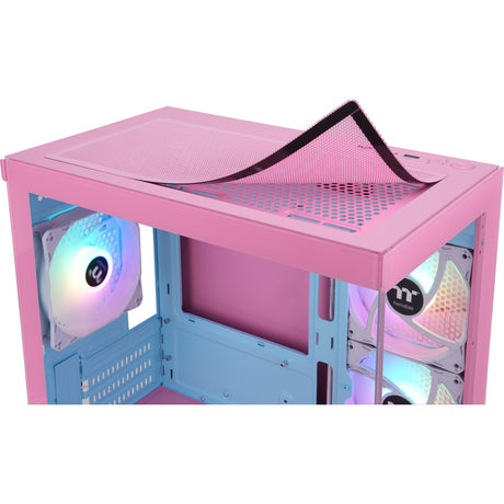 Obudowa mini tower Thermaltake View 170 tg argb (różowy | 2x usb-a | rgb | szkło hartowane)