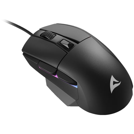 Mysz do gier Sharkoon Skiller sgm35 (czarna, 400 - 6400 dpi, diody rgb)