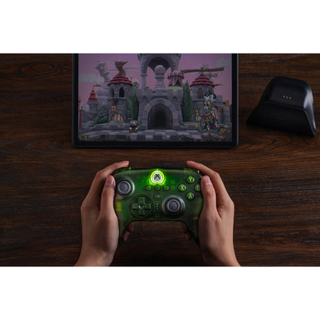 Kontroler 8bitdo Ultimate z 3 trybami dla konsoli Xbox (zielony przezroczysty, Xbox Series x|s, Xbox One, PC, Bluetooth USB-C 2,4 GHz)