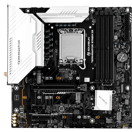 Płyta główna Maxsun MS-Terminator B760M D5 WiFi 6. gniazdo 1700 (czarna, RAID, 2,5 GB-LAN, WLAN, BT, dźwięk, µATX)
