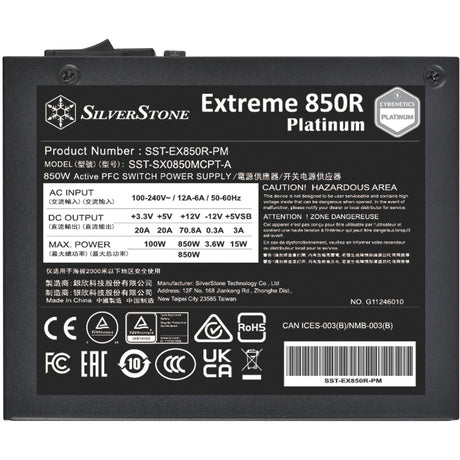 Modułowy zasilacz Silverstone sst-ex850r-pm 850 W (czarny, 2x pcie)