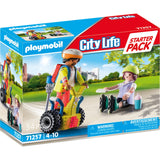 Playmobil miejskie życie - zestaw startowy ratunkowy z zabawkami do budowy segwaya (71257)