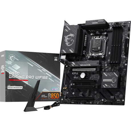 Płyta główna MSI B850 Gaming Pro WiFi 6E z gniazdem AM5 (czarna, RAID, 2,5 GB-LAN, WiFi 6E, BT, dźwięk, ATX)