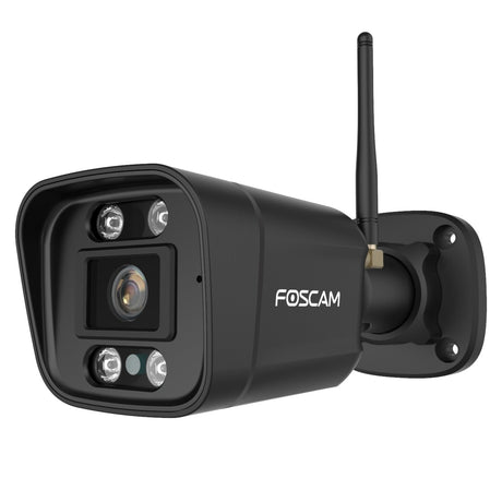 Foscam v8p, dwuzakresowa kamera bezpieczeństwa Wi-Fi 4K 8MP (czarna, z alarmem dźwiękowym i świetlnym)