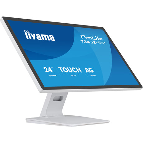 Iiyama prolite t2452msc-w2ag 24 monitor dotykowy (biały, 120 Hz, HDMI, Display Port, audio, USB, dotykowy)