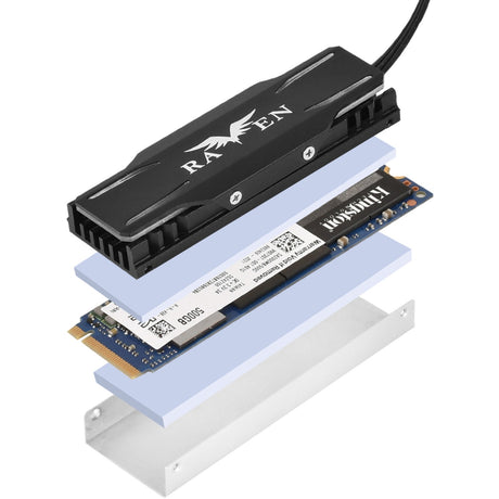 Radiator Silverstone TP03-ARGB (czarny, pasujący do dysku SSD m.2 2280)