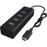 Icy box ib-hub1409-c3 Hub USB (czarny, 4x USB-A 3.2 (5 Gbit s), 1x USB-C 3.2 (5 Gbit s))