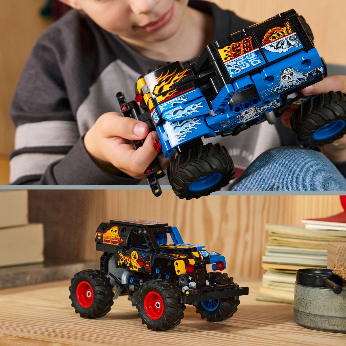 Lego Technic 42219 Grabarz Monster Jam Ogień i lód