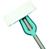 Wycieraczka podłogowa Leifheit Picobello s micro duo z rączką - szerokość wycierania 27 cm - turkusowo - szara