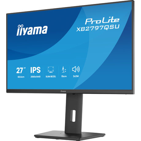 Iiyama prolite xb2797qsu-b1 27 monitor (zwart (mat), hdmi, displayport, usb, audio)