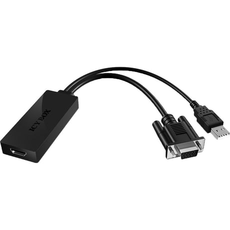Icy box ib-ac512 vga + audio - adapter hdmi (czarny)