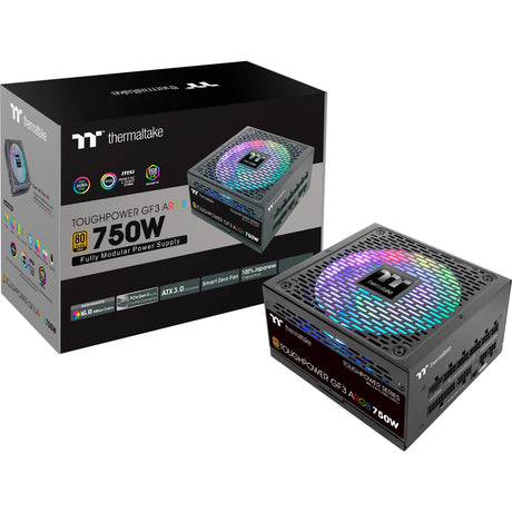 Modułowy zasilacz Thermaltake ToughPower GF3 ARGB Gen 5 EU o mocy 750 W (czarny, 4x PCIe)