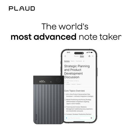 Dyktafon Plaud Note Pro (czarny, 64 GB, Bluetooth (BLE 5.4), dwuzakresowe Wi-Fi (2,4 GHz 5 GHz))