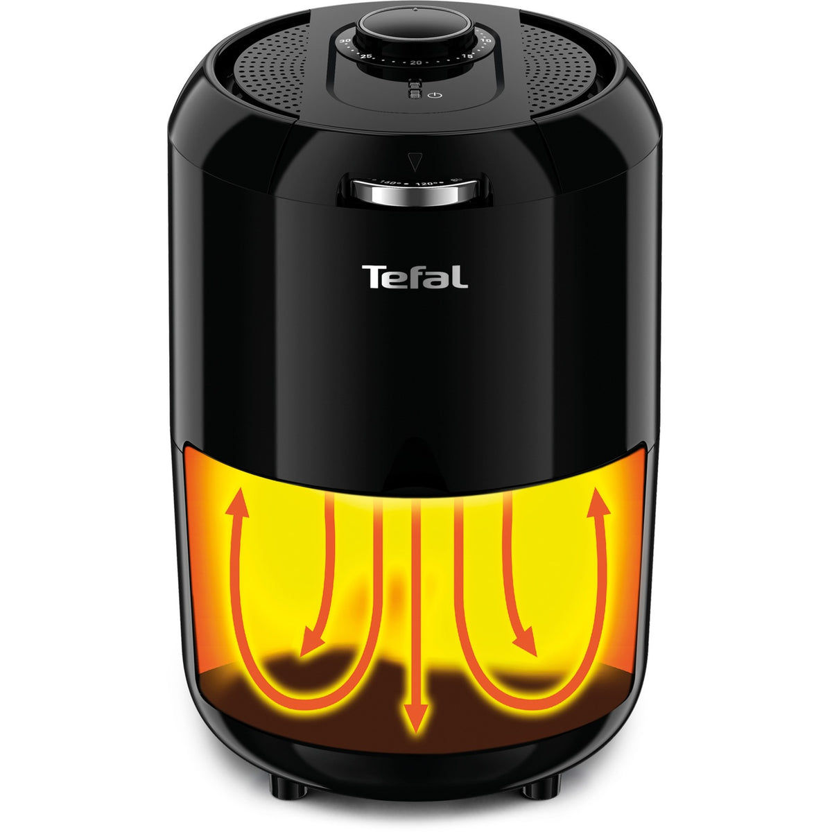 Kompaktowa frytkownica na gorące powietrze Tefal Easy Fry ey1018 (czarna, 1,6 litra)