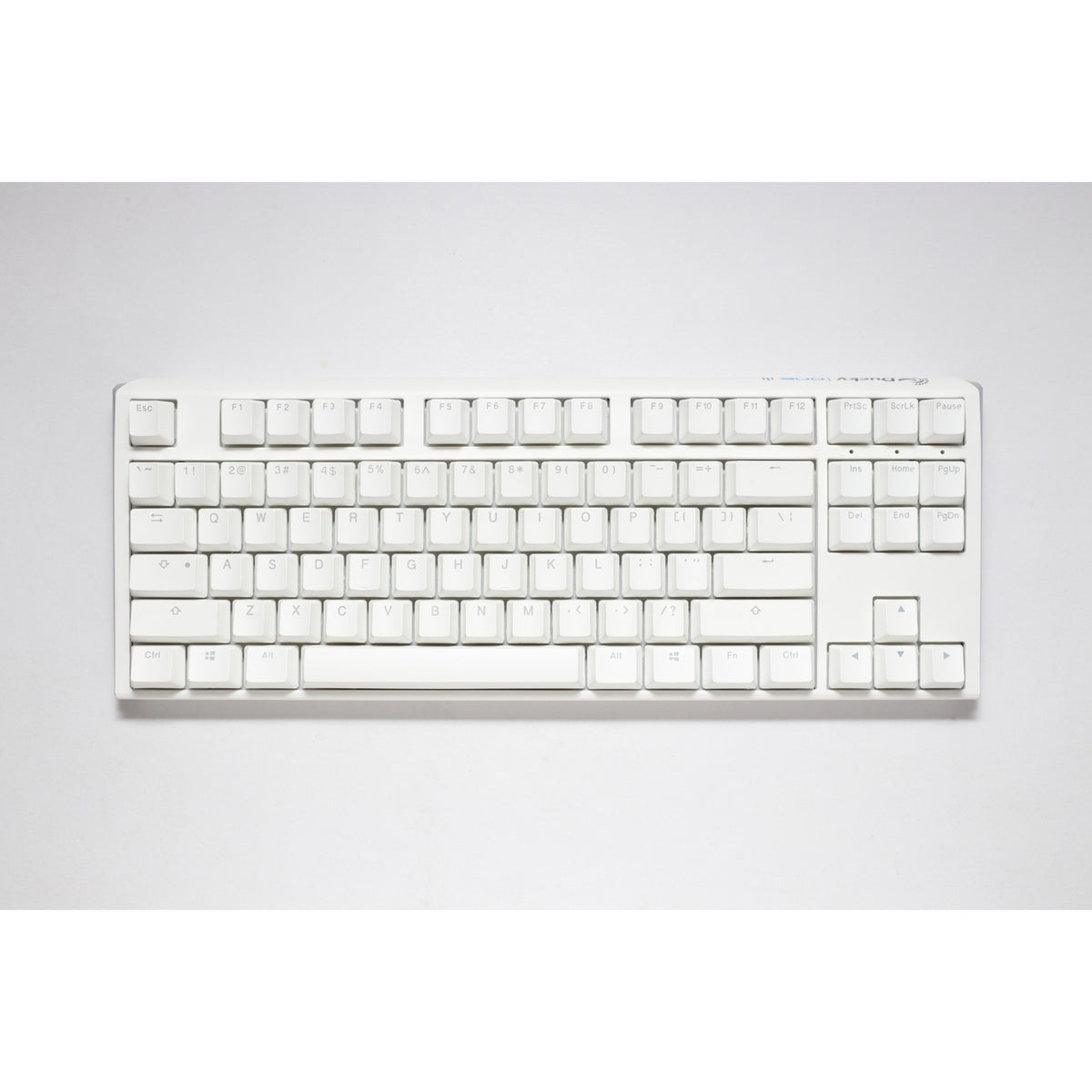 Klawiatura mechaniczna Ducky one 3, klasyczna, czysta biała tkl rgb (biała, układ amerykański (qwerty), wiśnia mx czerwona, 80% (tkl), diody rgb, podwójny strzał pbt, możliwość wymiany podczas pracy, mechanika szarlatanu)