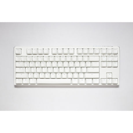 Klawiatura mechaniczna Ducky one 3, klasyczna, czysta biała tkl rgb (biała, układ amerykański (qwerty), wiśnia mx czerwona, 80% (tkl), diody rgb, podwójny strzał pbt, możliwość wymiany podczas pracy, mechanika szarlatanu)