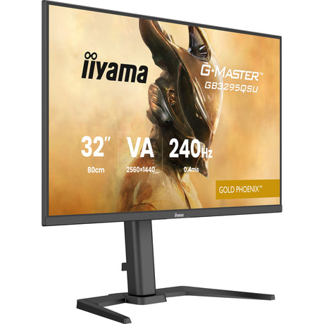 Monitor do gier Iiyama G-Master Gold Phoenix GB3295QSU-B1 31,5 (czarny (matowy), 240 Hz, HDMI, DisplayPort, AMD FreeSync)
