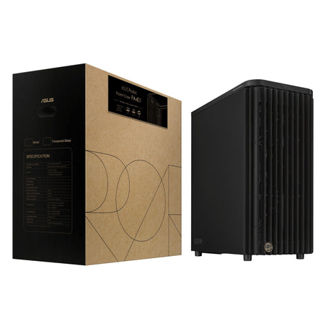 Asus proart pa401 wood Edition - obudowa midi tower z metalowym panelem (czarna | 2x USB-A | 1x USB-C)
