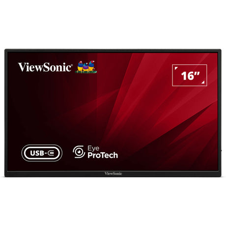 Lekki przenośny monitor Viewsonic VA1650 16 (czarny, 1x HDMI, USB-C)