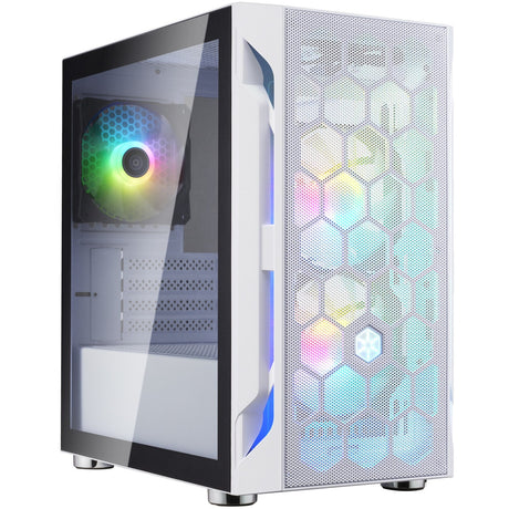 Obudowa midi tower Silverstone fara h1m pro (biała | 3x USB-A | RGB | okienko)