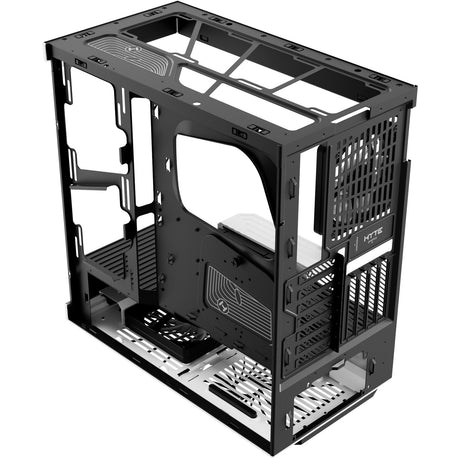 Obudowa midi tower Hyte Y40 (biały czarny | 2x USB-A | 1x USB-C | szkło hartowane)