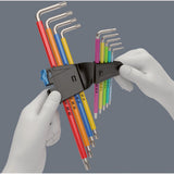 Zestaw kluczy sześciokątnych Wera torx 3967 9 tx sxl wielokolorowy hf nierdzewny 1 (9-częściowy, torx t8 do t40)