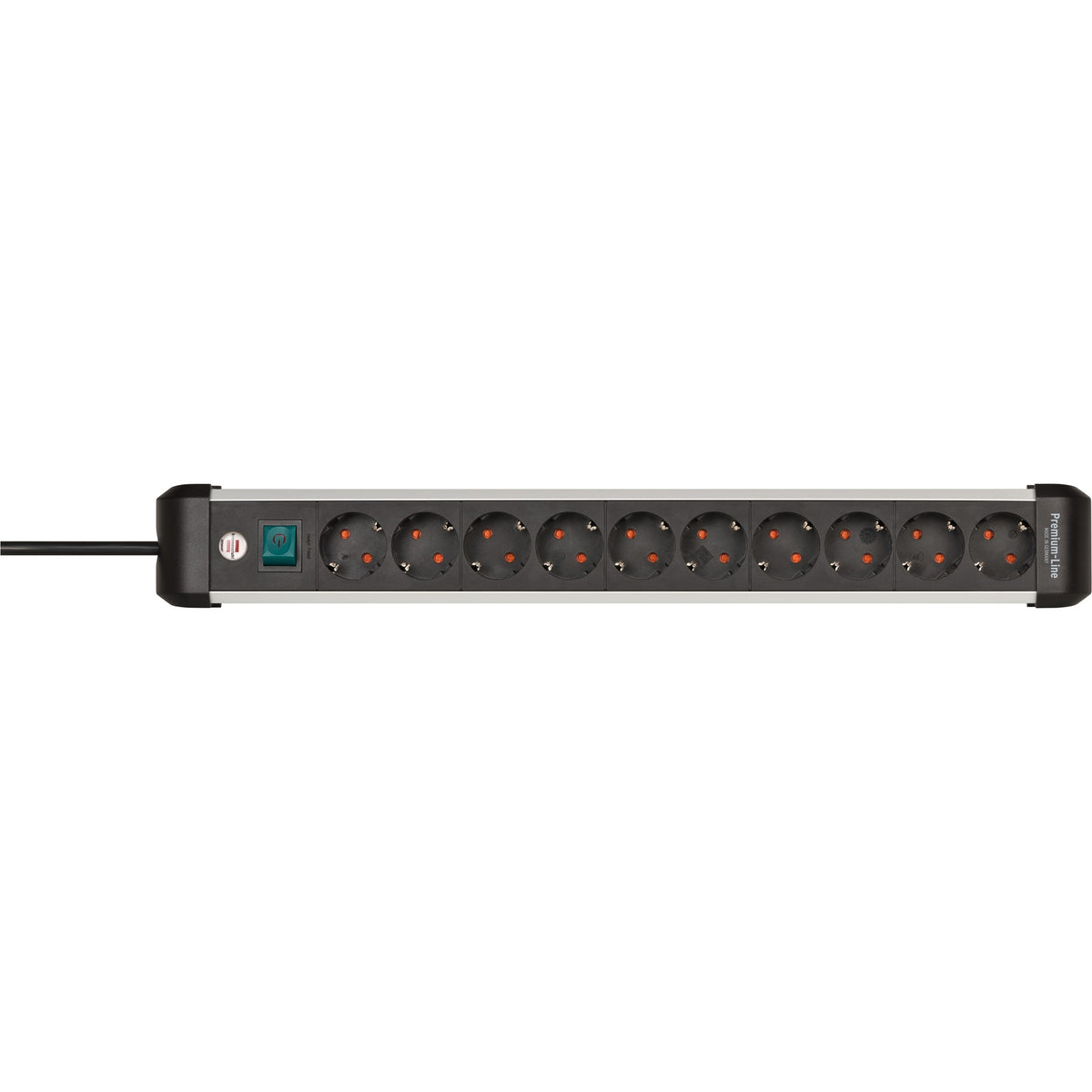 Gniazdo Brennerstuhl premium-alu-line z wyłącznikiem 10-kierunkowe 3m h05vv-f 3g1,5