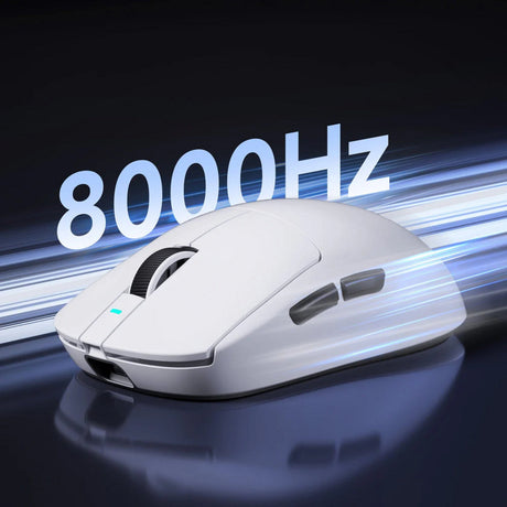 Ultra bezprzewodowa mysz do gier Mwybrała a7 (biała, do 26 000 dpi, 2,4 GHz USB-C Bluetooth)
