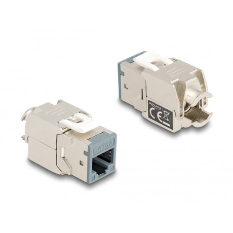 Delock moduł Keystone gniazdo rj45 do lsa cat 6a bez użycia narzędzi, 8 sztuk (wielokolorowe)