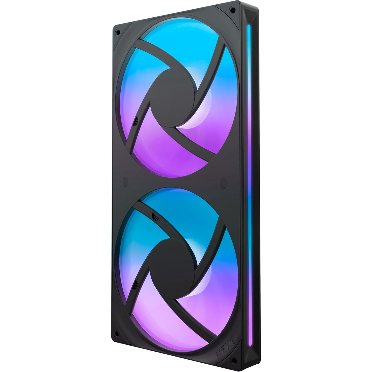 Wentylatory rdzeniowe Nzxt f280 rgb (czarne, 2 sztuki, 280 x 140 x 26 mm)