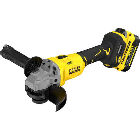 Szlifierka kątowa Stanley Fatmax v20 18 V 125 mm (czarno-żółta, akumulator i ładowarka w zestawie, z walizką)