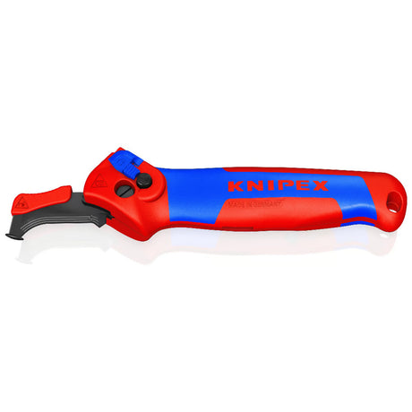 Nóż do kabli Knipex ze stopką przesuwną (czerwony niebieski)