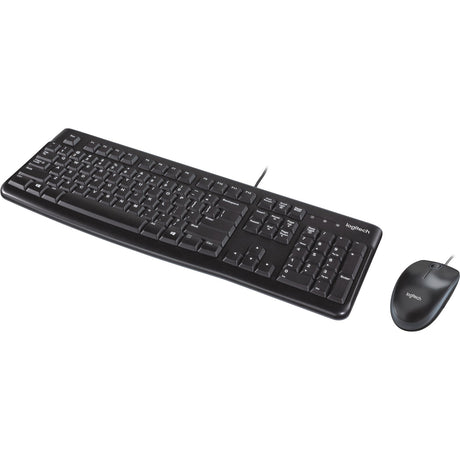 Zestaw stacjonarny Logitech mk120 (czarny, układ UE (qwerty), gumowa kopułka)
