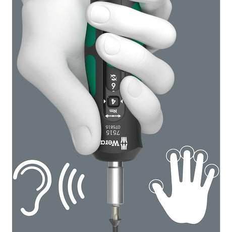 Wera 7515 Kraftform wkrętak dynamometryczny z bezpiecznym momentem obrotowym (czarno-zielony, 2-6 nm)