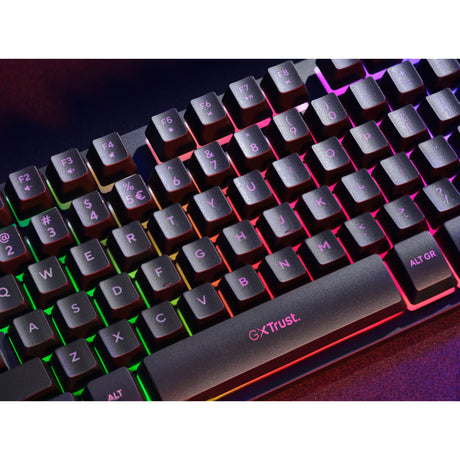 Trust gxt 833 thado toetsenbord met tkl-verlichting (zwart, us lay-out (qwerty), 80% (tkl), rgb)